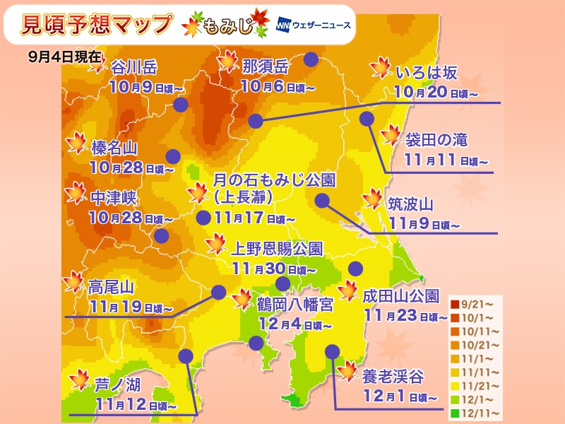 【東京紅葉2019】鄰近車站!東京市區紅葉名所8選:新宿御苑、代代木公園、上野恩賜公園…