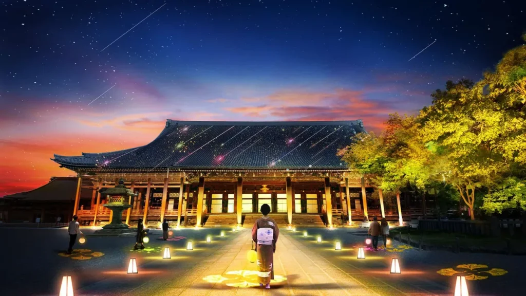 NAKED 2024 秋季特別展：西本願寺
平時不對外開放的京都三大名閣的國寶“仙雲閣”，在燈光照射下特別亮起來。