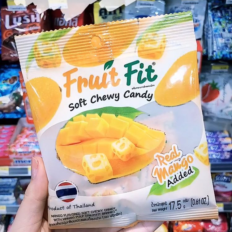 芒果果肉軟糖 泰國7-11 泰國必買 泰國必吃 泰國便利店7-11必吃美食 泰國超商7-11必喝奶茶