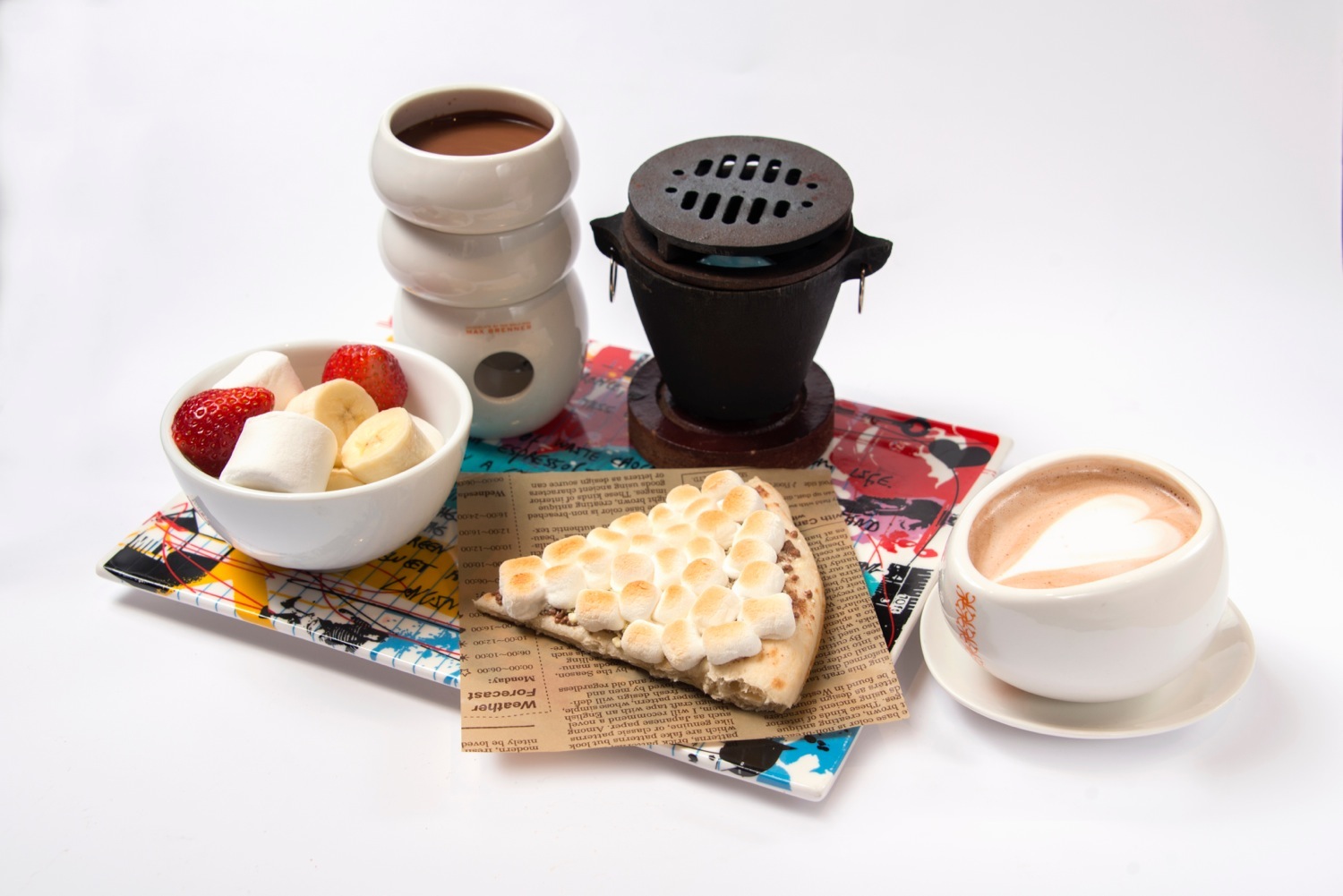 【大阪美食】梅田超邪惡朱古力專門店「Max Brenner」:三色朱古力火鍋、即烤棉花糖