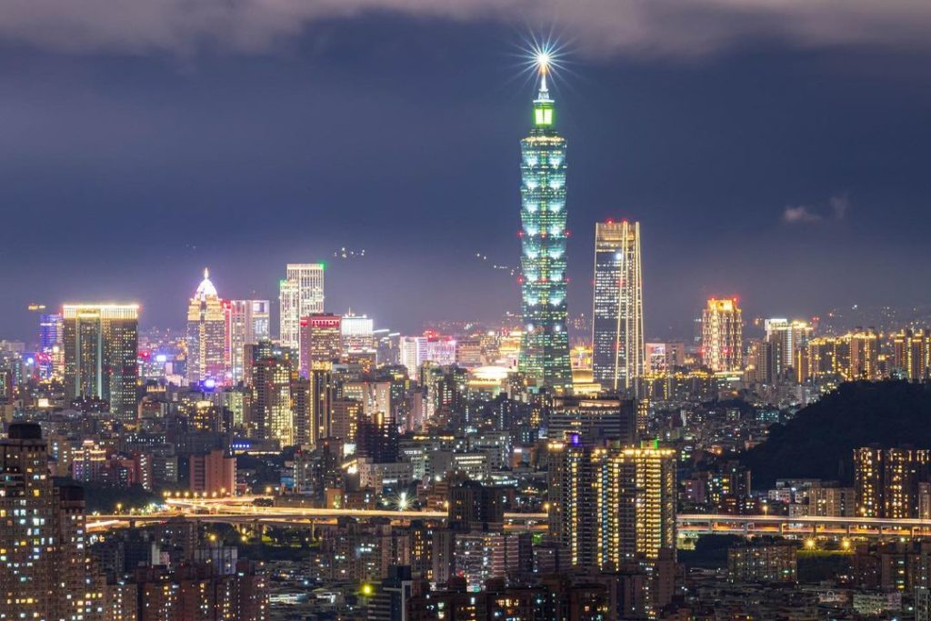 烘爐地南山福德宮夜景
