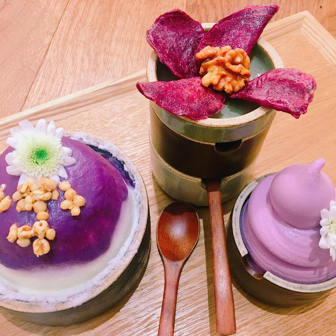 首爾 首爾cafe 望理團街 梨泰院 弘大 打卡cafe 網紅cafe 首爾打卡cafe 首爾網紅cafe 三清洞 紫薯 極邪惡 隱世 cafe bora首爾 三清洞甜品 三清洞冰 紫薯冰 三清洞紫薯冰 카페보라