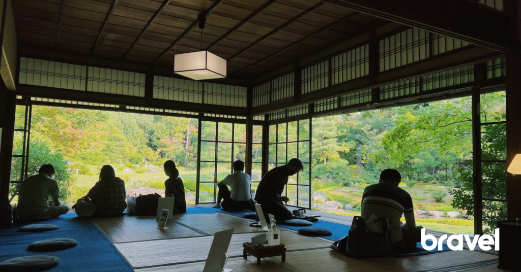 喝茶看庭園