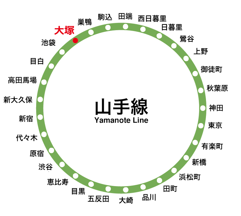 JR山手線路線圖|星野集團OMO5東京大塚酒店 (Hoshino Resorts OMO5 Tokyo Otsuka) 東京酒店 大塚酒店 山手線酒店 東京飯店 東京新酒店 東京交通方便酒店
