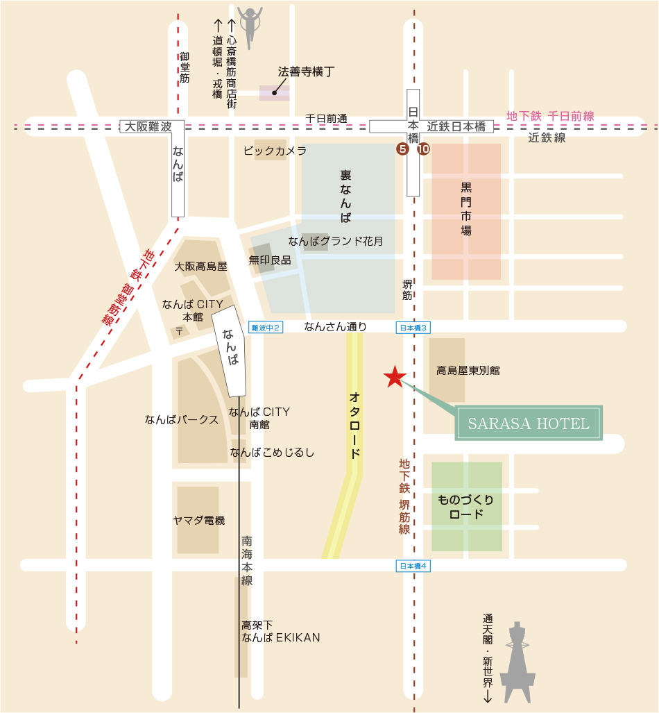 電電城（DENDEN TOWN でんでんタウン）地圖