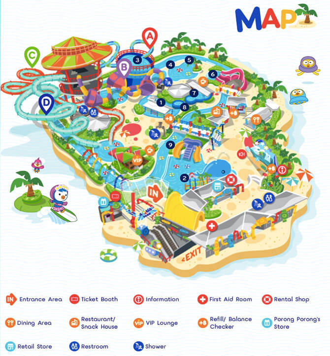 Pororo水上樂園　Pororo Aqua Park 地圖 Guide Map 曼谷水上樂園 曼谷必去 曼谷必玩 曼谷景點 曼谷小朋友好去處 曼谷好去處 泰國水上樂園 泰國景點 泰國必去 泰國必玩 泰國小朋友好去處 泰國好去處 泰國親子遊