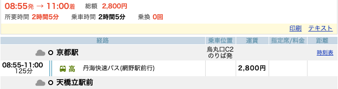 京都天橋立交通 京都天橋立高速巴士
