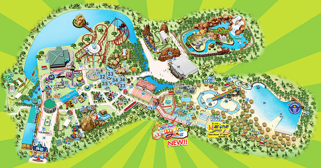 暹羅水世界樂園　Siam Park City 地圖 Guide Map 曼谷水上樂園 曼谷必去 曼谷必玩 曼谷景點 曼谷小朋友好去處 曼谷好去處 泰國水上樂園 泰國景點 泰國必去 泰國必玩 泰國小朋友好去處 泰國好去處 泰國親子遊
