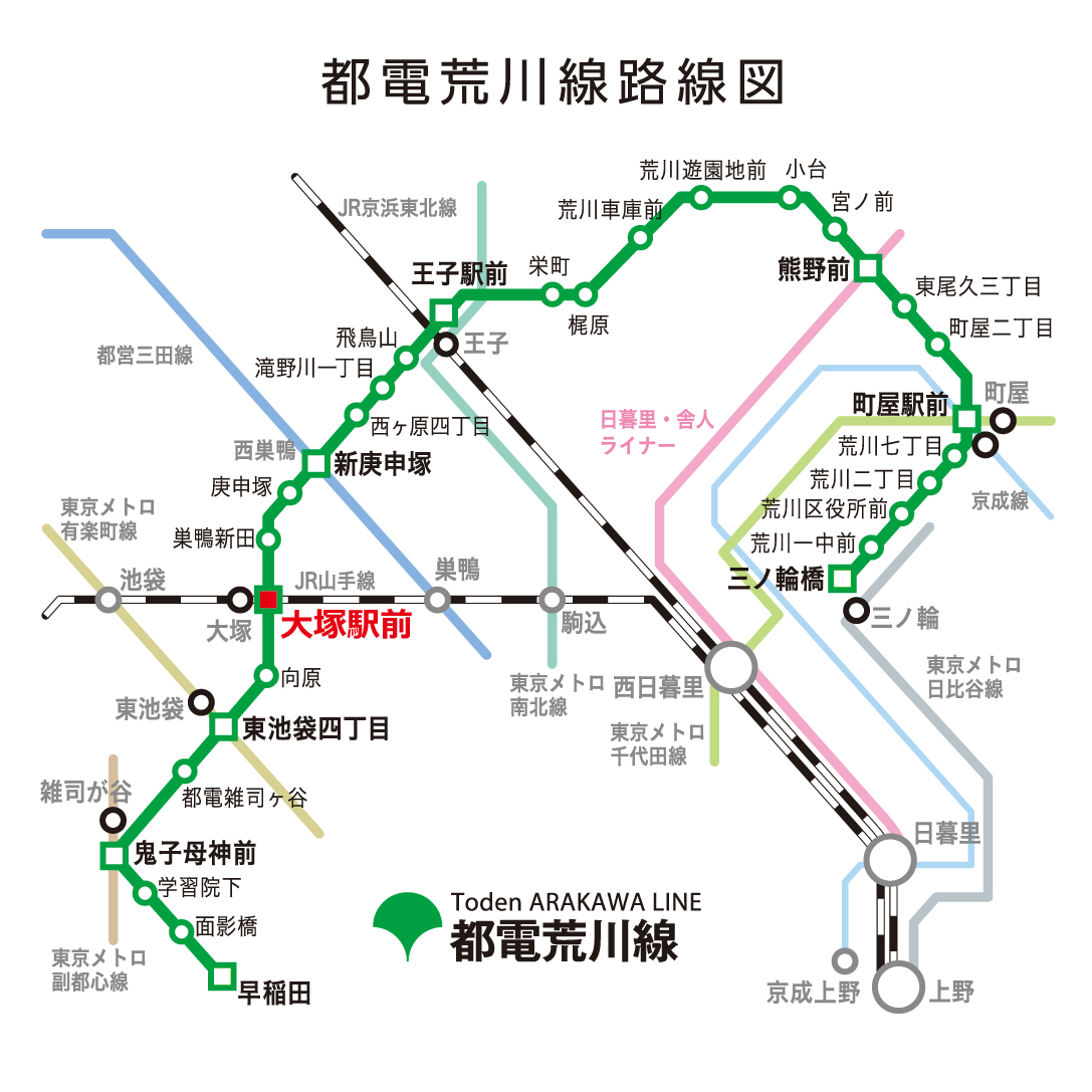 人氣動漫主題房！地點方便！池袋太陽城王子酒店 Ikebukuro Sunshine City Prince Hotel - 都電荒川線路線圖