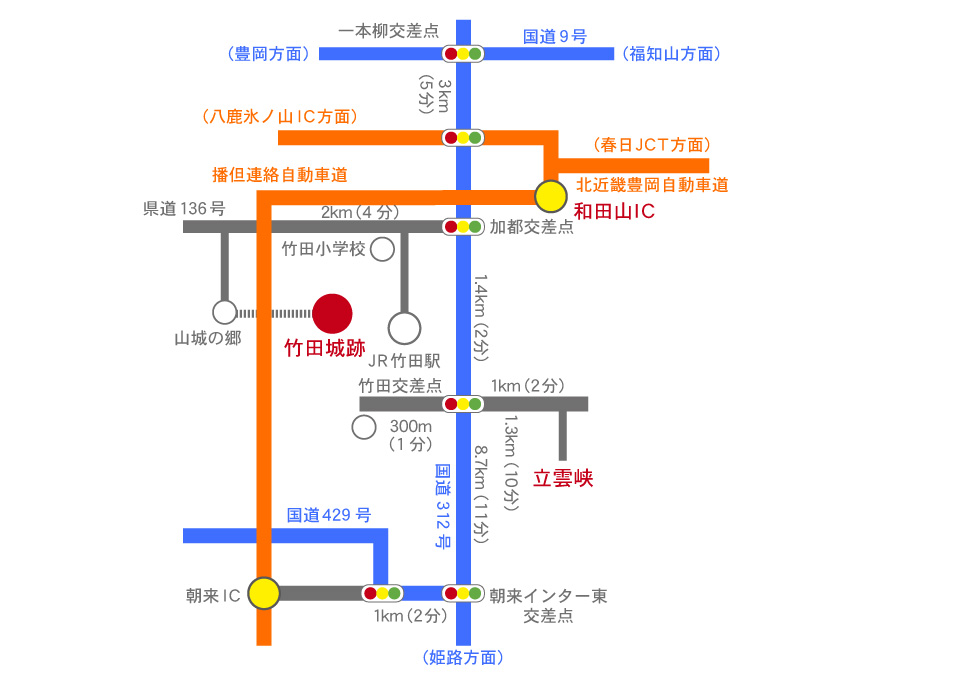 竹田城跡大阪出發自駕路線教學