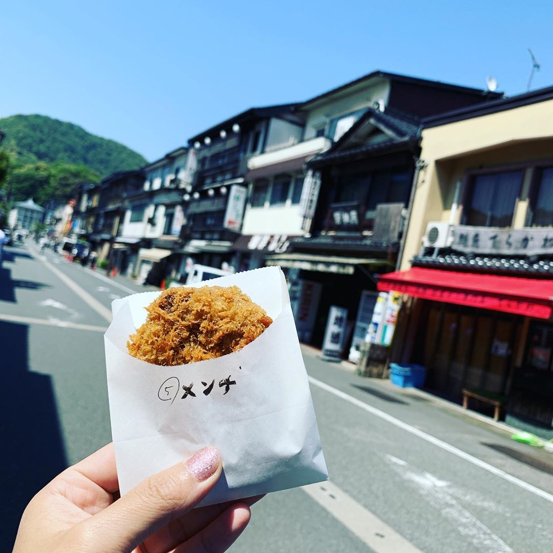 城崎溫泉 溫泉街 小吃 小食 但馬牛可樂餅 城崎蟹包 但馬牛DELICA茶屋 關西溫泉 mapcode 地址