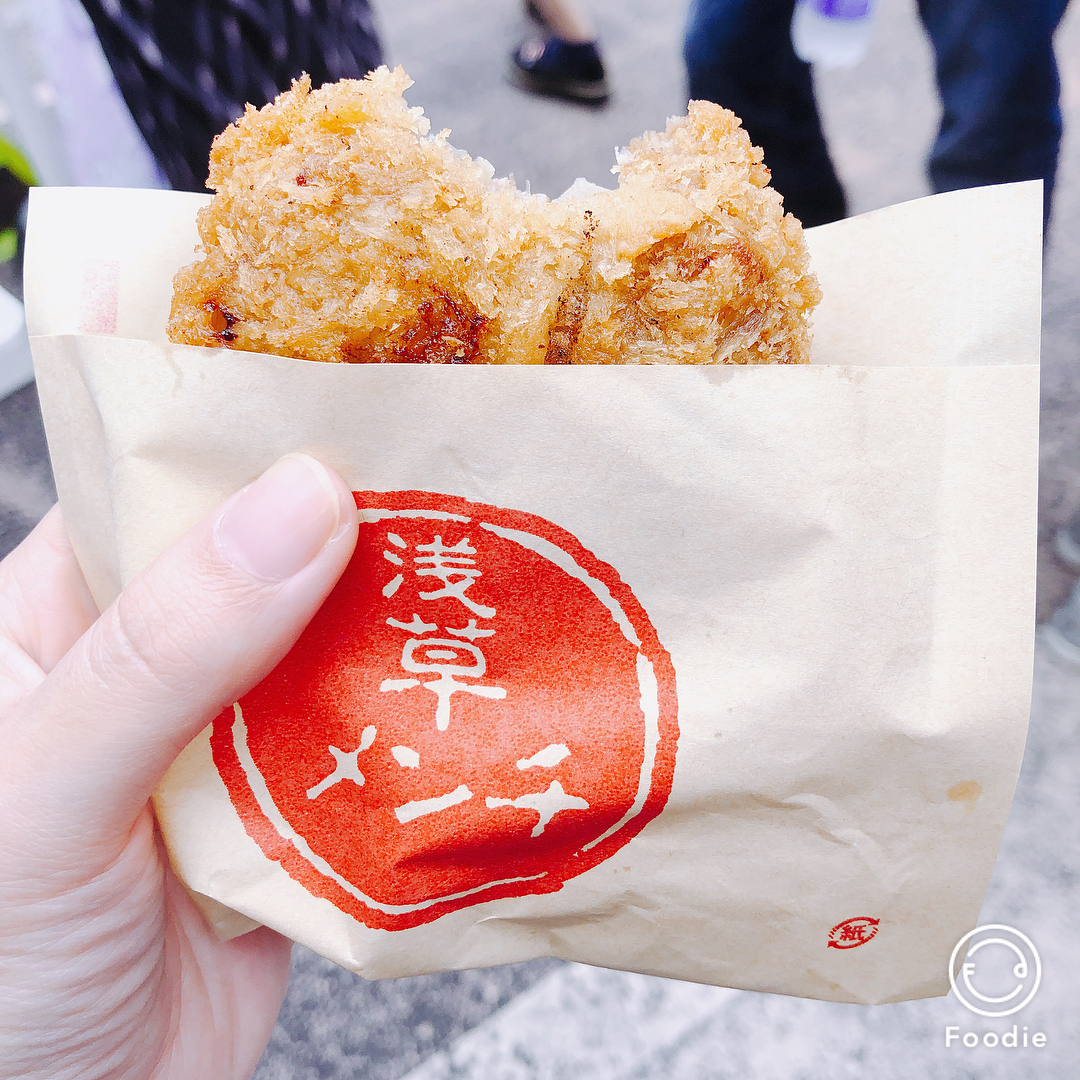 東京自由行！美食x手信！淺草「仲見世商店街」淺草メンチ(asamen)
