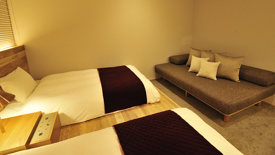 中型雙床房（22平方米，可入住最多三人）｜hotel androoms 大阪本町（hotel androoms Osaka Hommachi）大阪酒店 大阪飯店 大阪住宿 心齋橋酒店 心齋橋飯店 心齋橋住宿 本町酒店 本町飯店 本町住宿