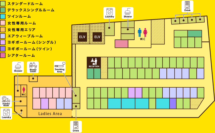 東京住宿 東京網吧 東京酒店 Net Maru 24小時 東京平價住宿 地圖 map
