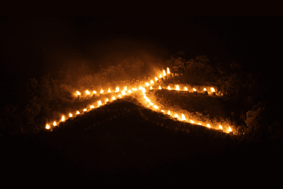 左大文字:大北山大文字山|京都夏祭 京都祭典 京都大文字五山送火(京都五山送り火)