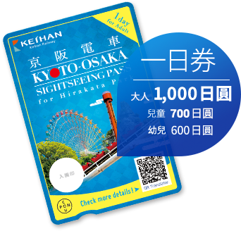京阪電車京都大阪一日券枚方公園版
