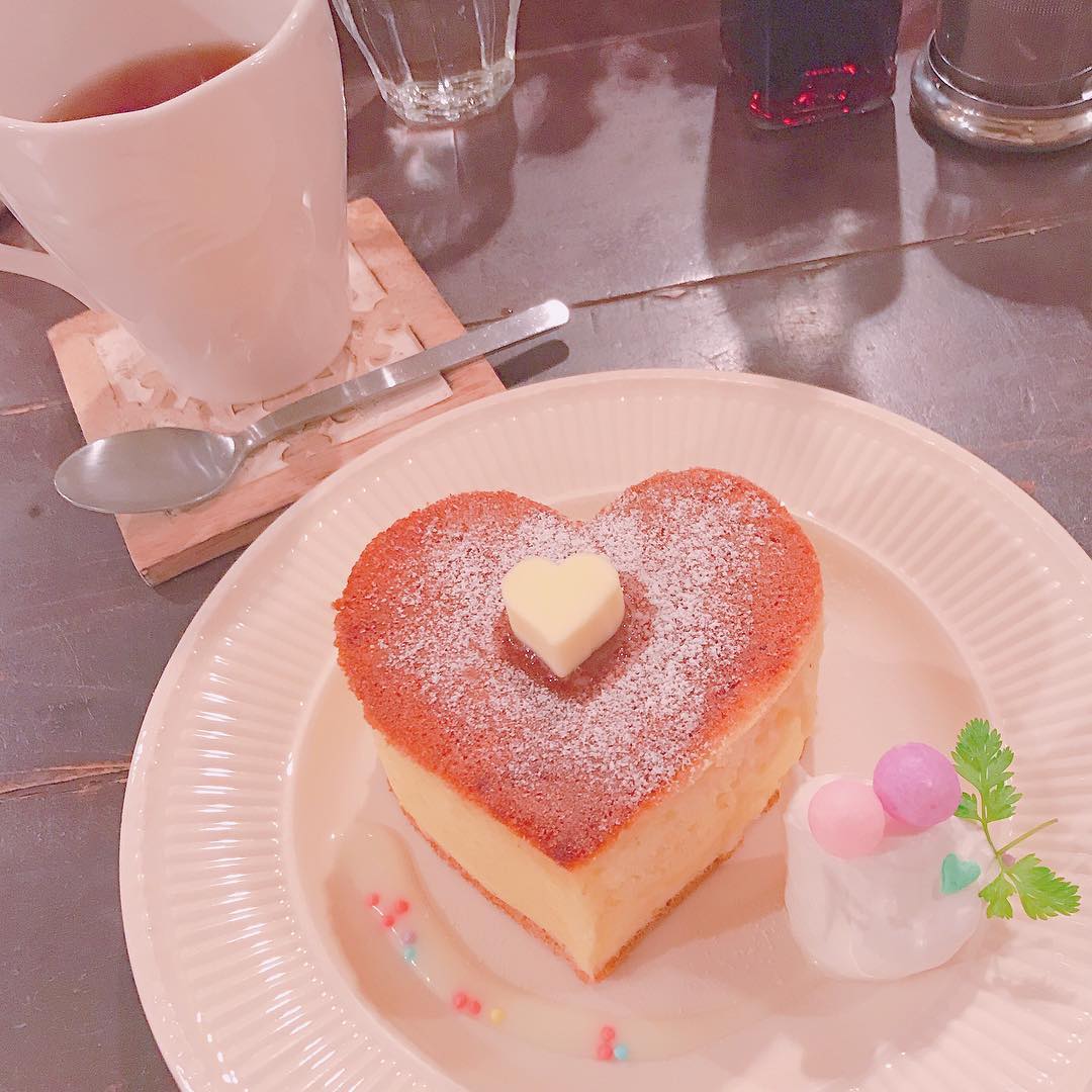 4cm激厚心型夢幻鬆餅！京都祇園 Café BLUE FIR TREE