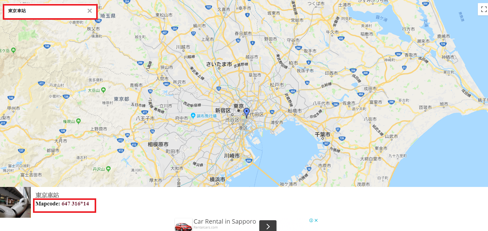 MAP CODE
