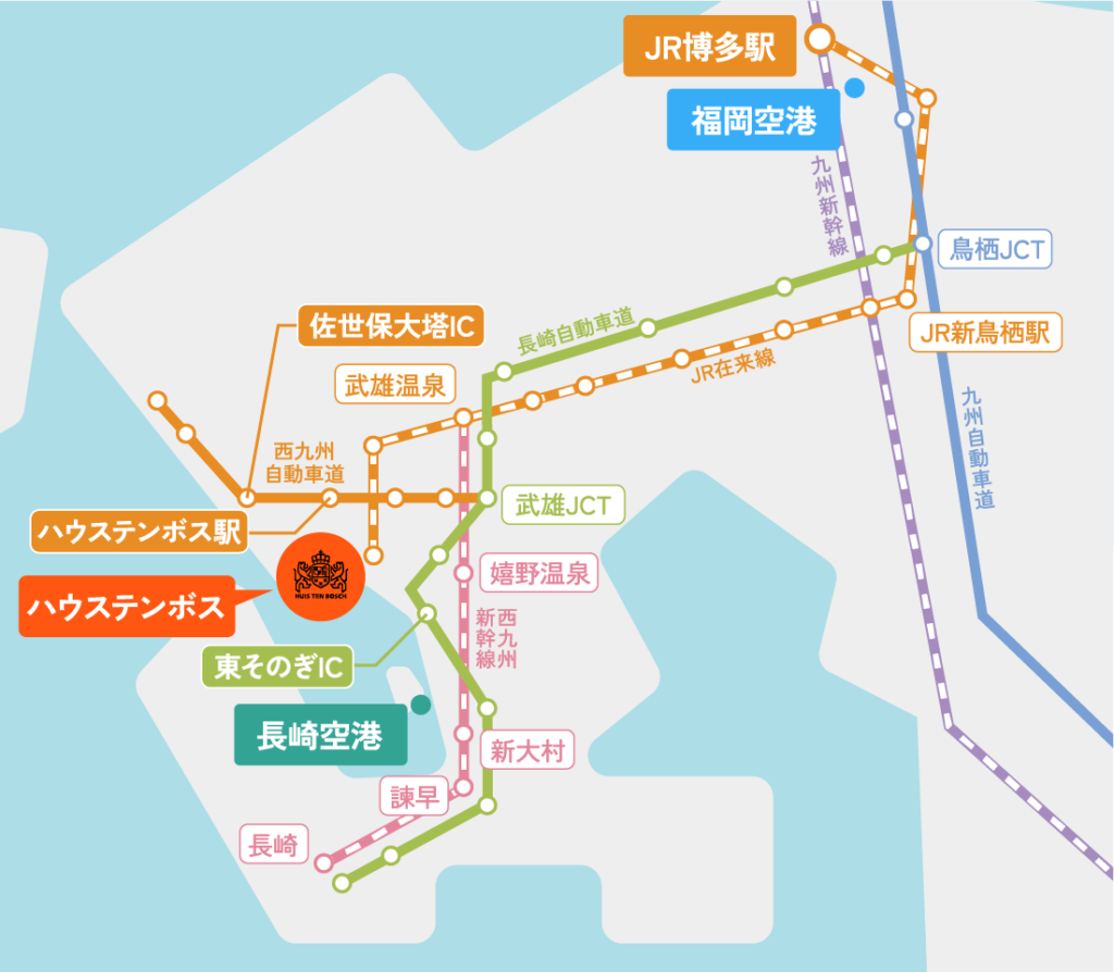 九州豪斯登堡 - 地圖