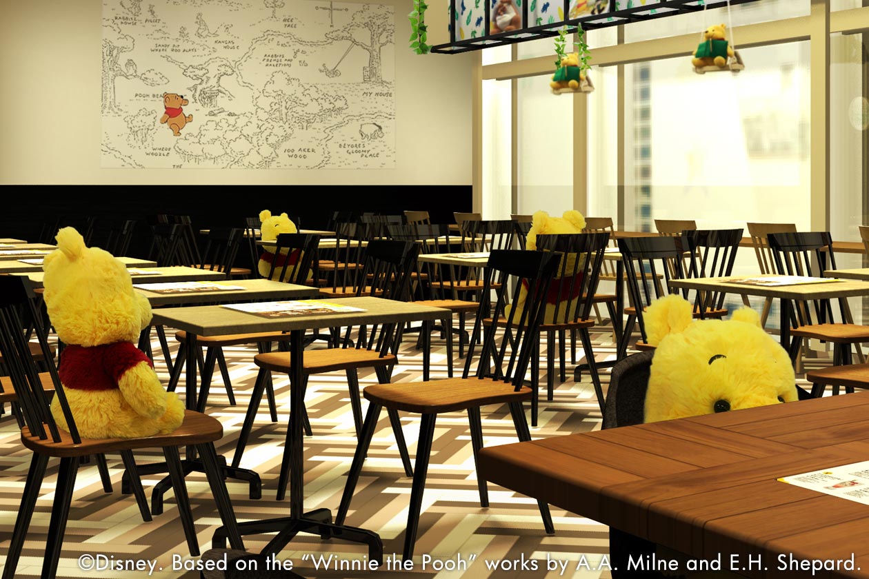 期間限定！小熊維尼CAFÉ「蜂蜜咖啡店」@新宿