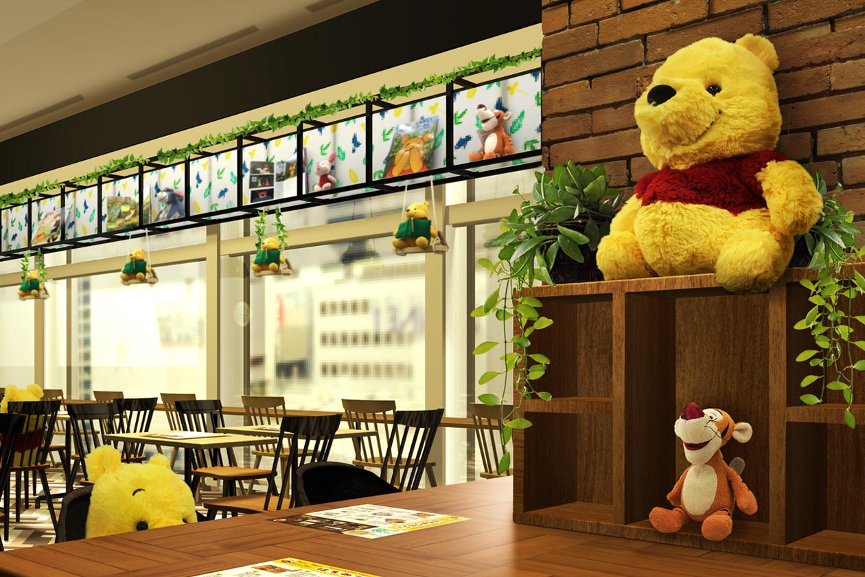期間限定！小熊維尼CAFÉ「蜂蜜咖啡店」@新宿