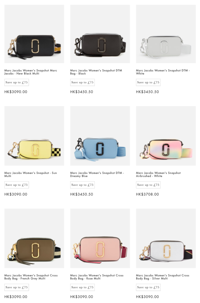 低至63折網購Kate Spade、Marc Jacobs、Furla！仲免運直送香港！
MyBag 折扣碼 優惠碼
Marc Jacobs Snapshot 相機袋 相機包 Camera bag