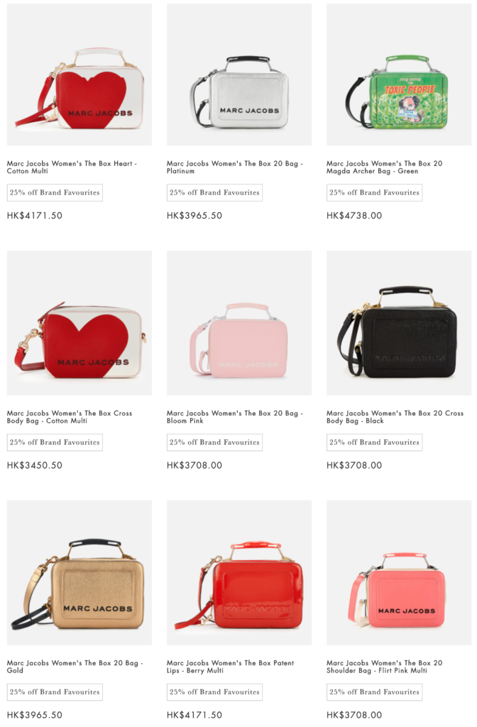 【免運直送】75折網購Marc Jacobs、Michael Kors、Kate Spade！
MyBag PromoCode MyBag折扣碼 MyBag優惠碼 MyBag FAVE25
Marc Jacobs The Box餐盒包 餐盒袋