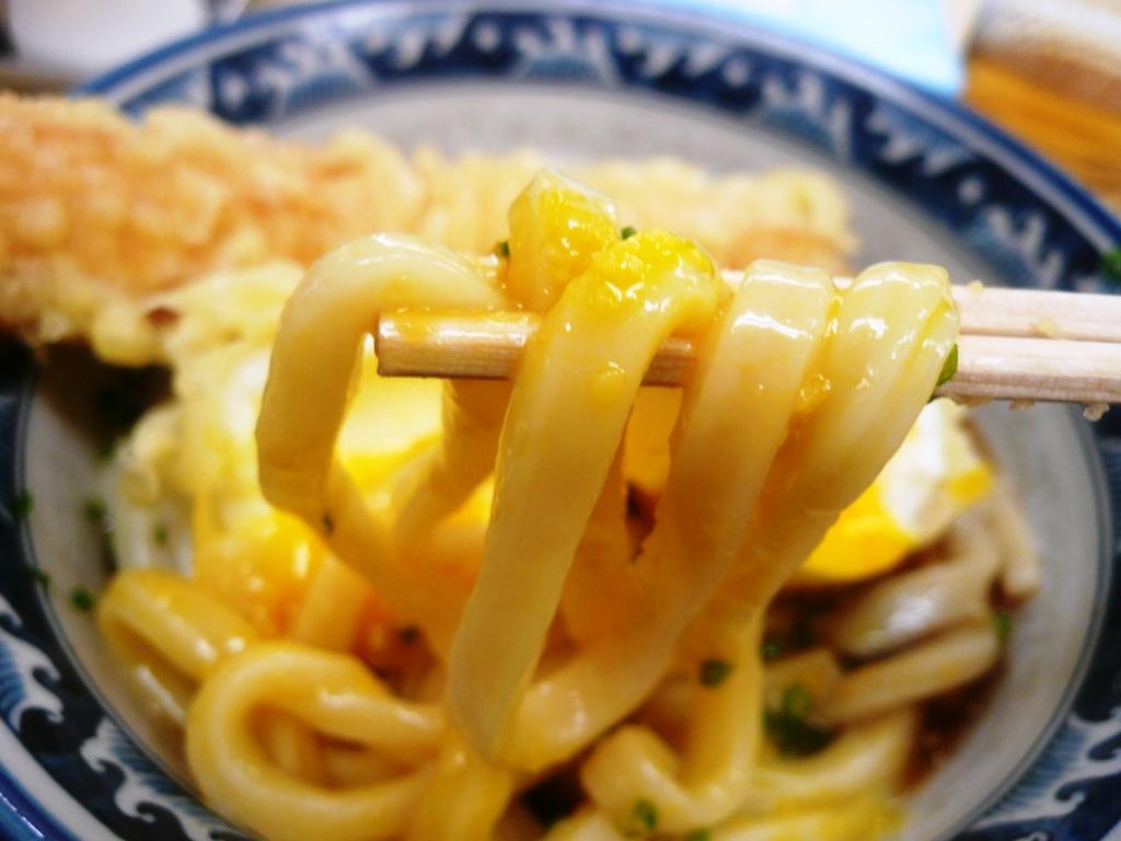 佈滿蛋汁的烏冬