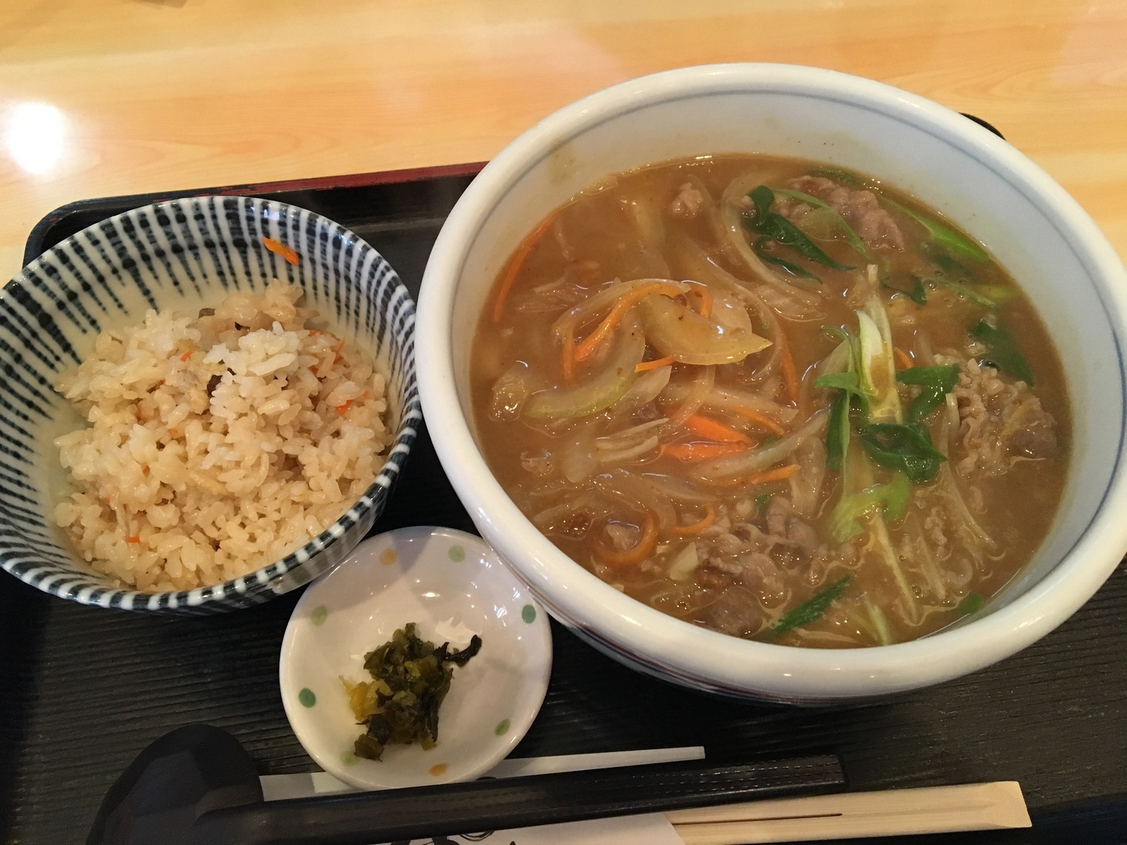 咖喱烏冬定食(カレーうどん定食)(900円)