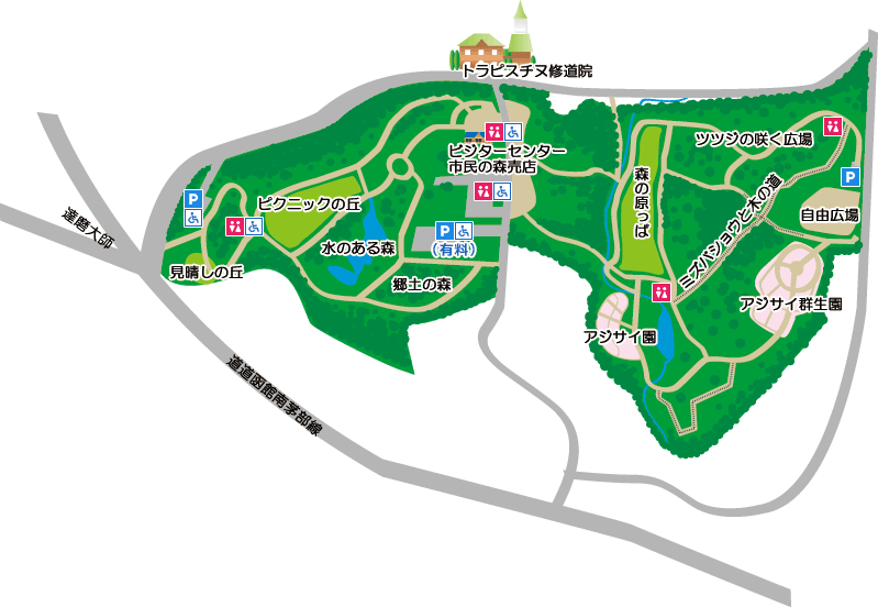市民之森 Hakodate City Forest 市民の森 市民之森地圖