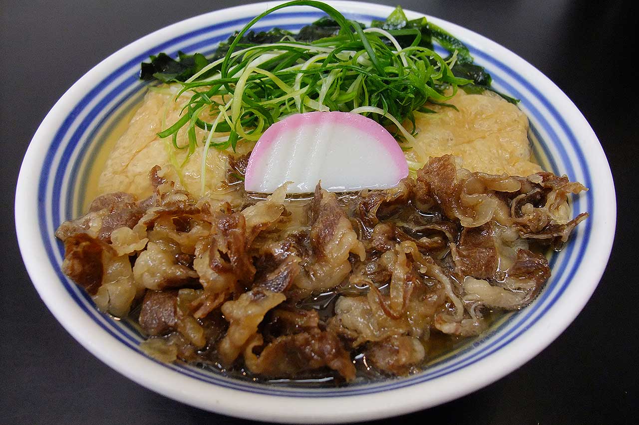 燒肉油豆腐烏冬(肉きつねわかめうどん )(991円)