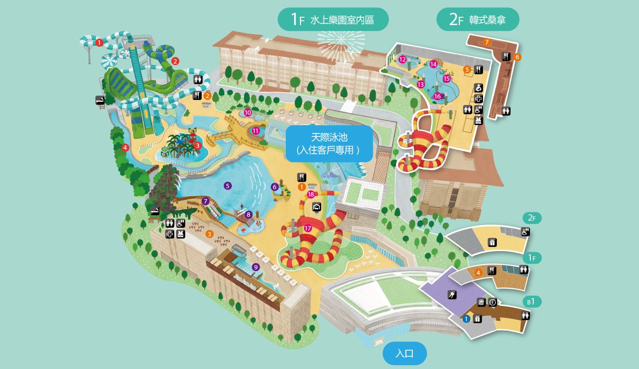 金海樂天水上樂園 LOTTE WATER PARK 김해롯데워터파크 地圖 Guide Map