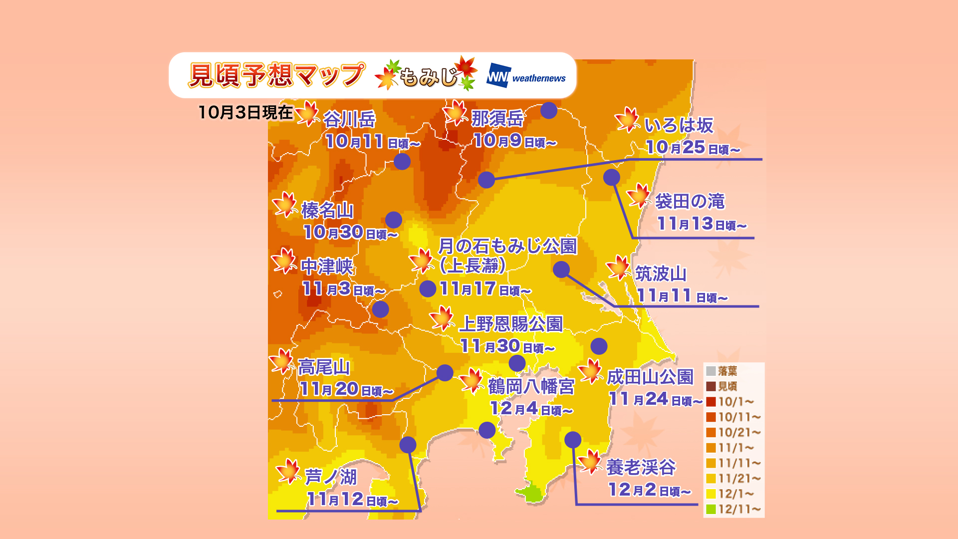 兩大實時紅葉情報網！緊貼日本各地最新紅葉狀況！Weathernews.JP