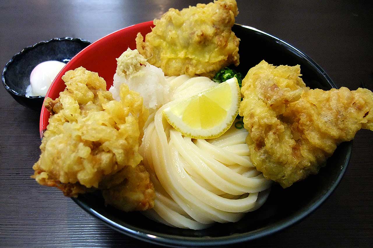 雞天婦羅冷烏冬(鶏玉おろしぶっかけ)(852円)
