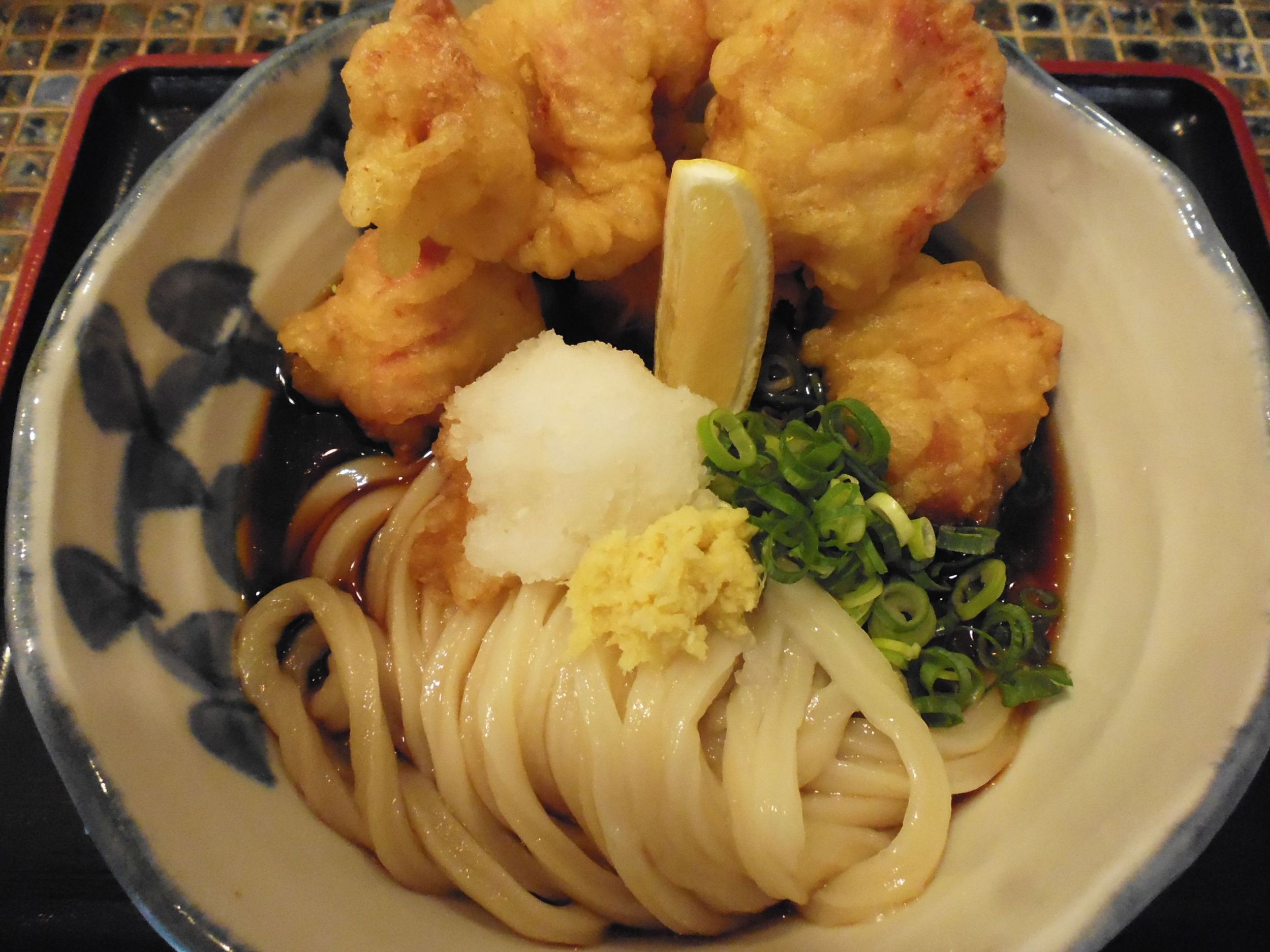 雞天婦羅烏冬(とり天ぶっかけうどん)(800円)
