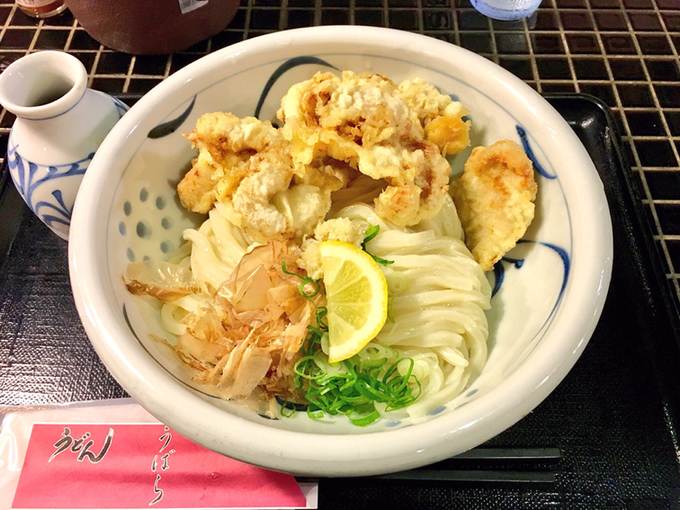 雞天婦羅烏冬(鶏天ぶっかけ)(850円)